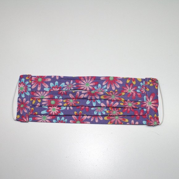HANDMADE Kids Flower Power Fabric Face Mask Pocket - Picture 3 of 4